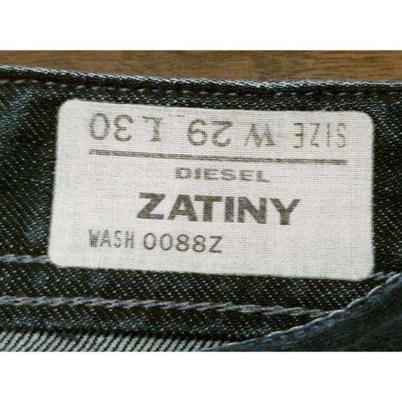 Diesel Zatiny Jeans Men Size 29x30 Dark Indigo Wash Button Fly *HEMMED* (30x25) - Picture 5 of 6